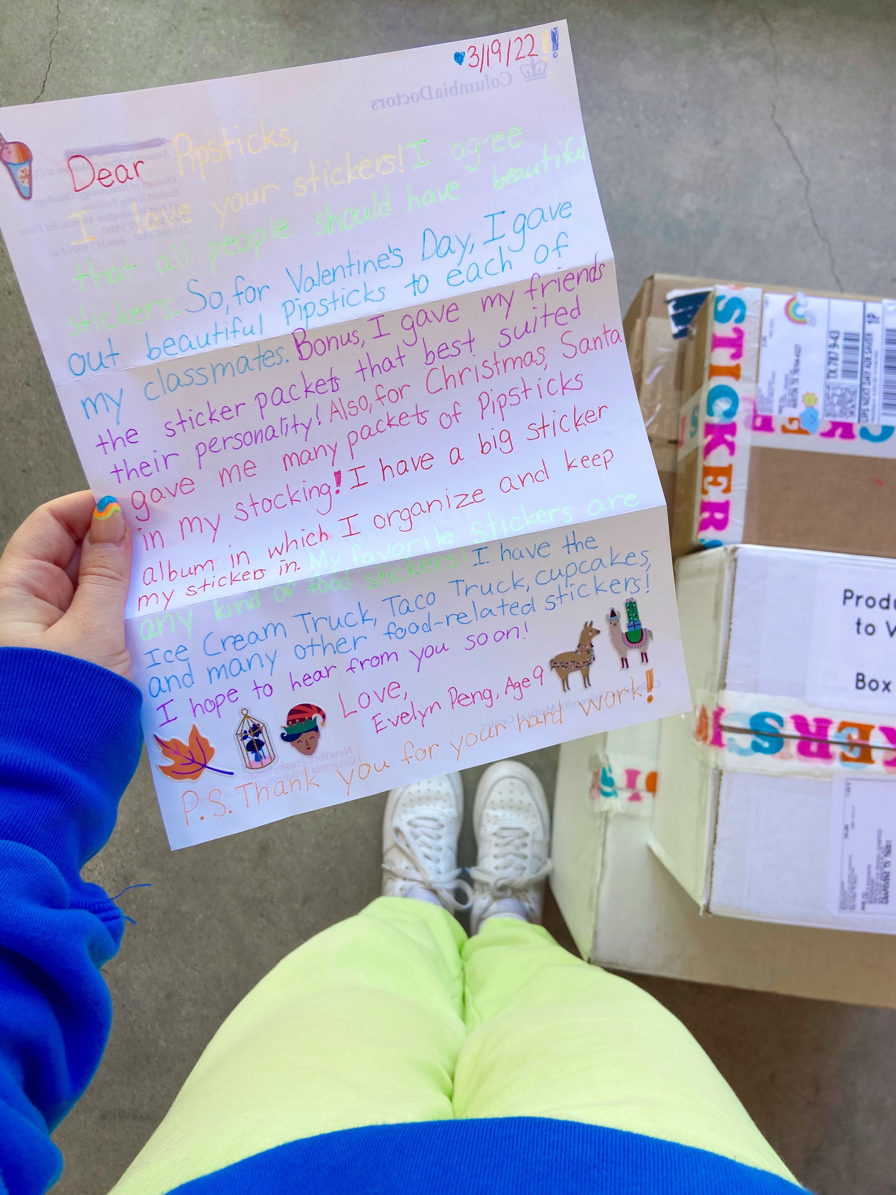 Fan Mail Friday: “All people should have beautiful stickers”